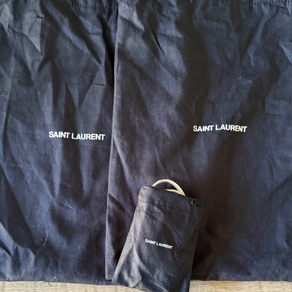 Saint Laurent Off-White Canvas Sneakers - Picture 6 of 7
